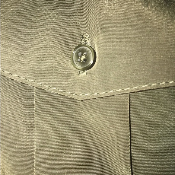 Express olive green button down dress - Picture 4 of 5